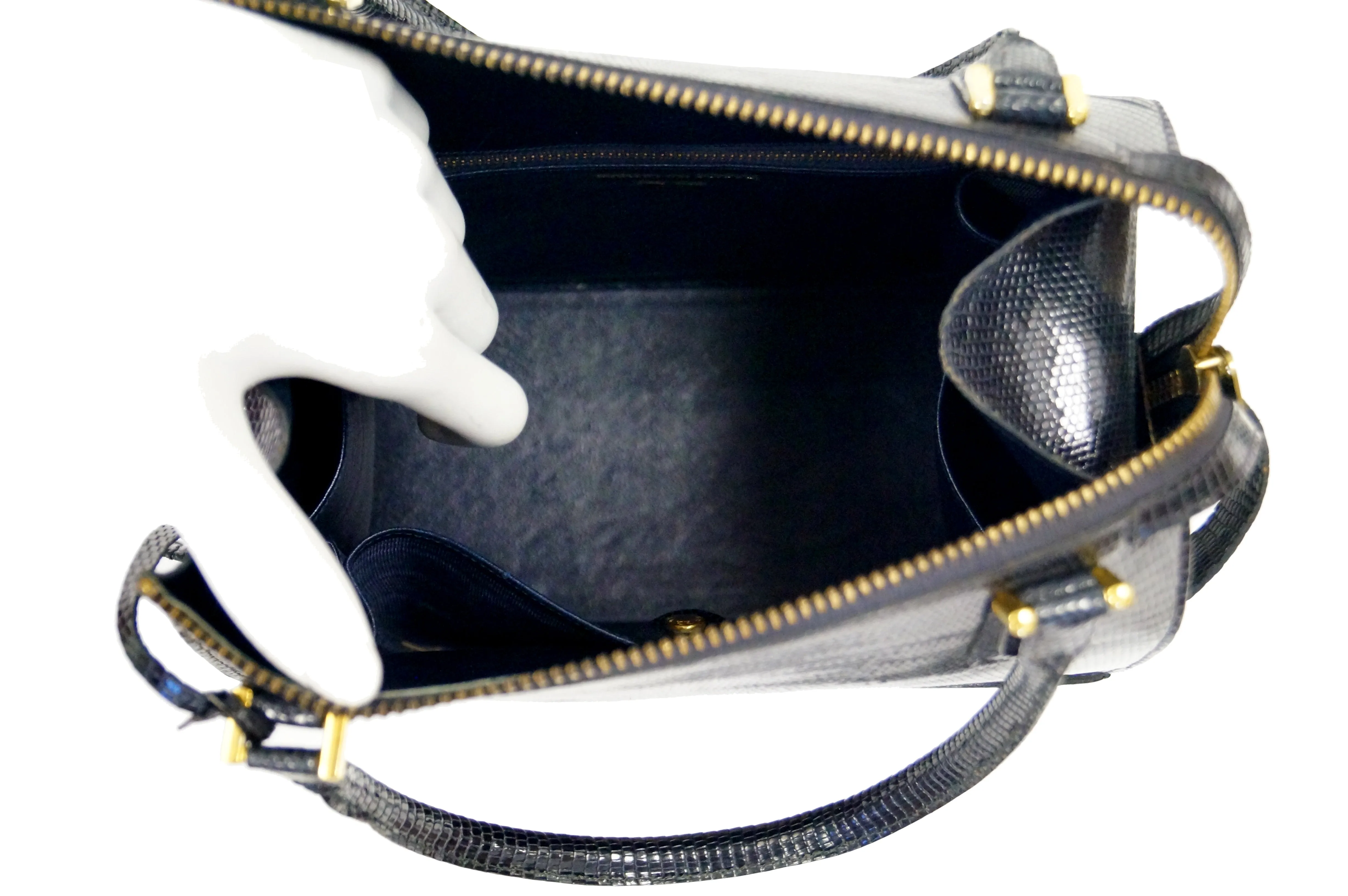 1960s Martin Van Schaak Custom Black Lizard Box Bag
