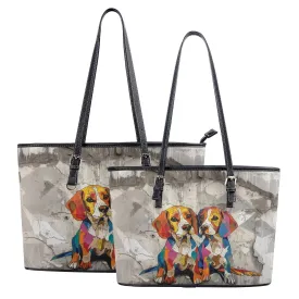 Beagle Original Dog Art Durable Zipper Handbag