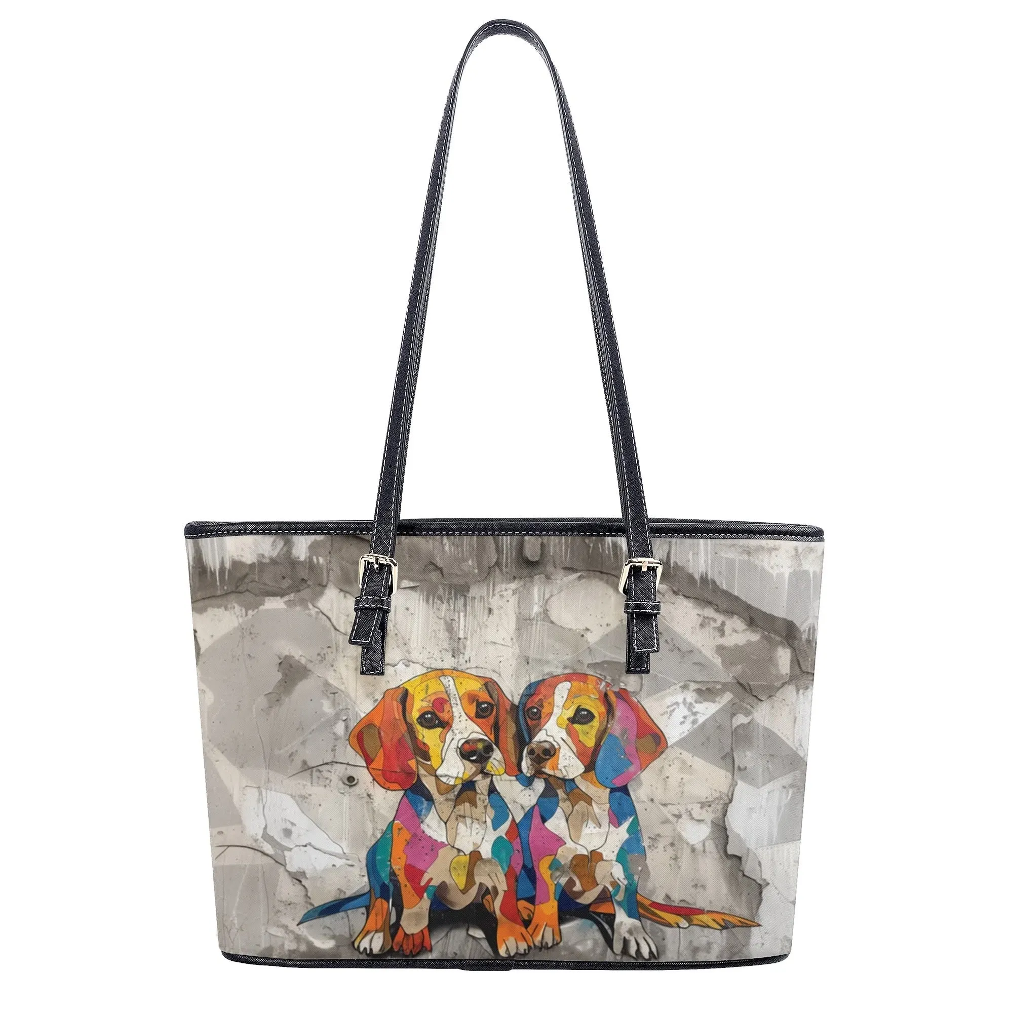 Beagle Original Dog Art Durable Zipper Handbag
