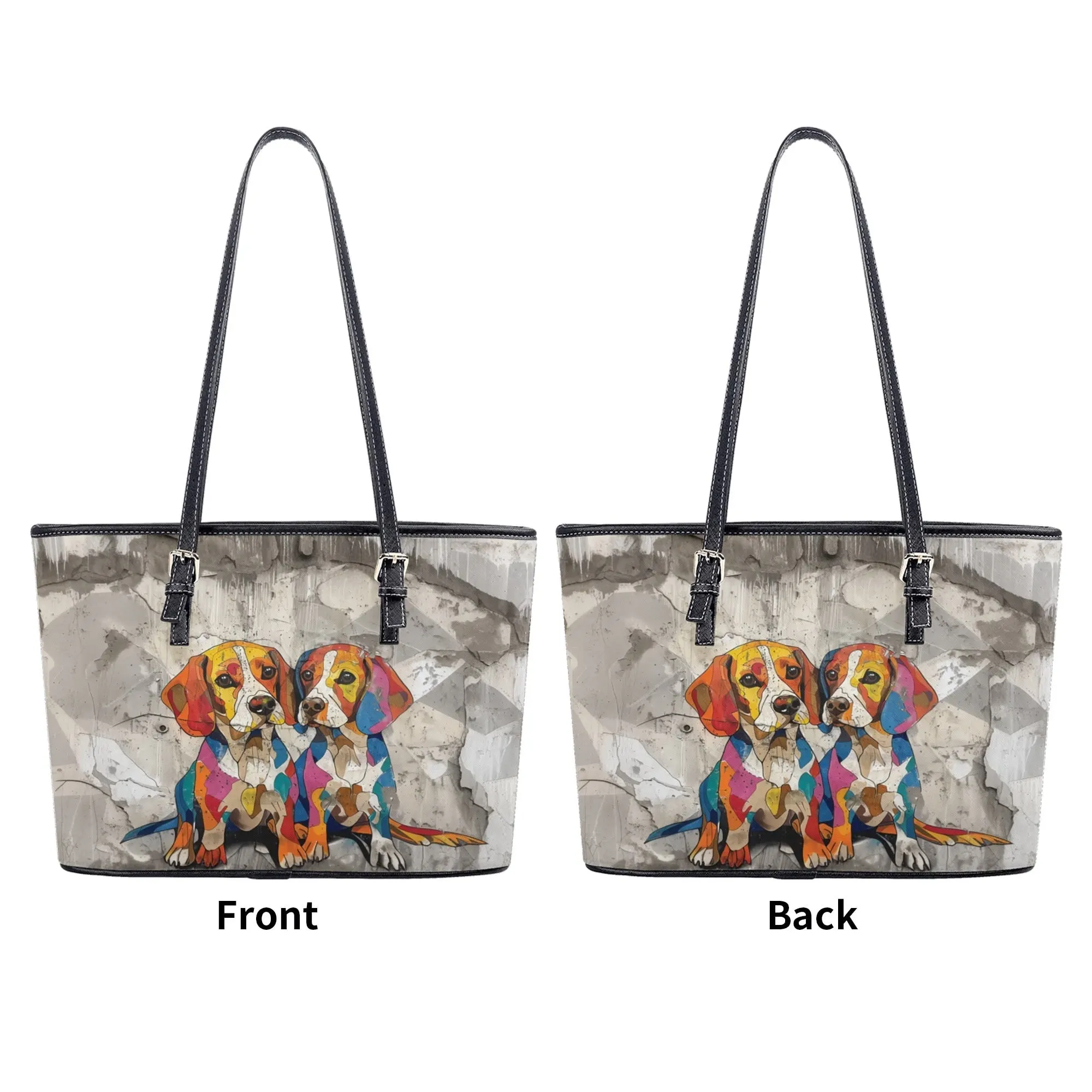 Beagle Original Dog Art Durable Zipper Handbag
