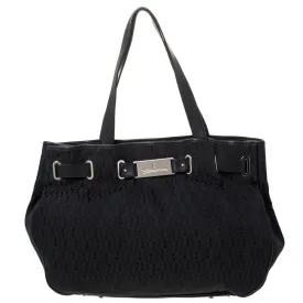 Black Signature Canvas and Leather Tote