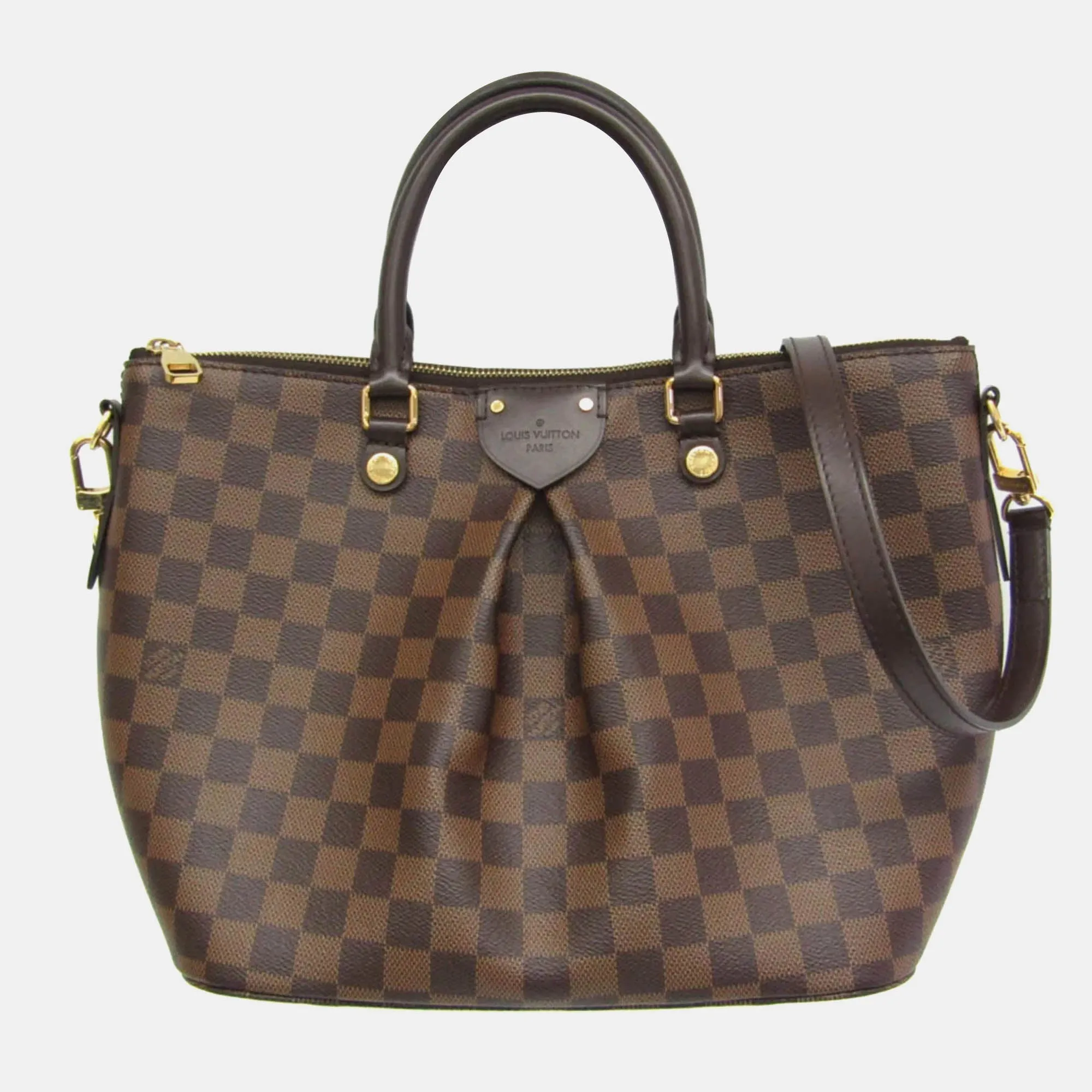 Brown Damier Ebene Canvas Siena MM Tote Bag