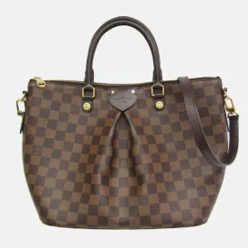 Brown Damier Ebene Canvas Siena MM Tote Bag