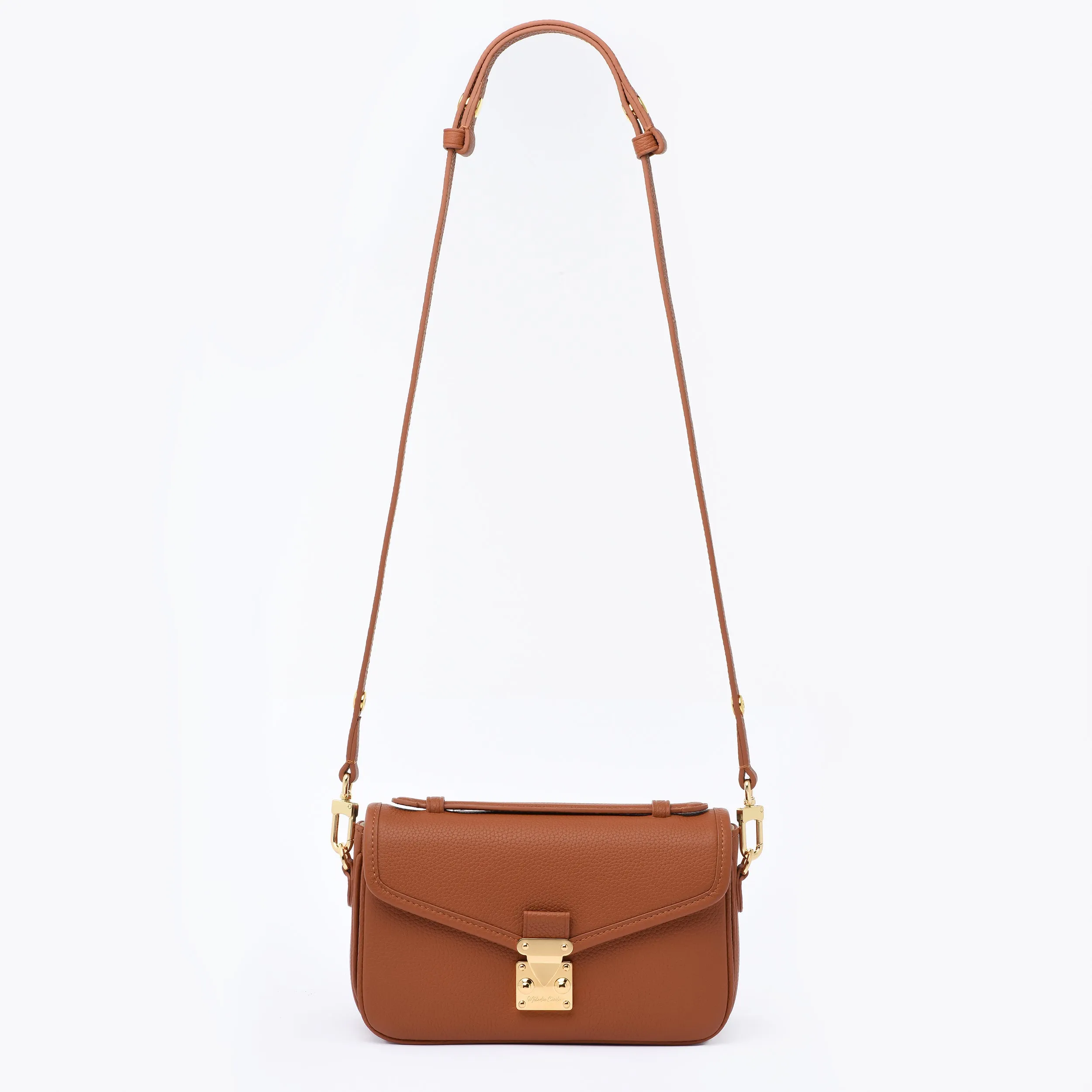 Brown Togo Leather - "Le Petit Paris15" Crossbody bag