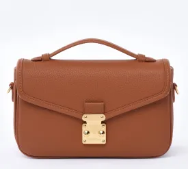 Brown Togo Leather - "Le Petit Paris15" Crossbody bag