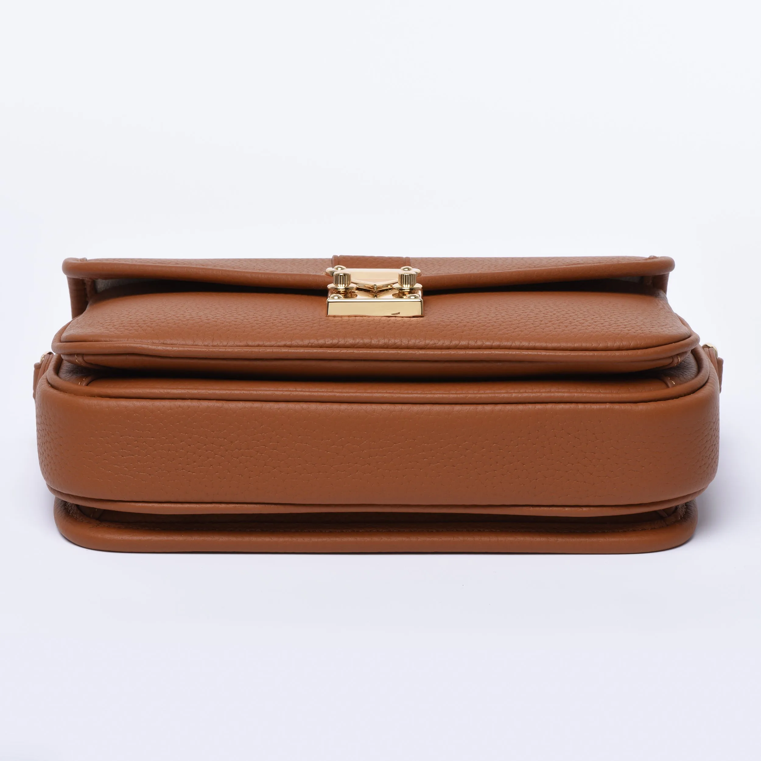 Brown Togo Leather - "Le Petit Paris15" Crossbody bag