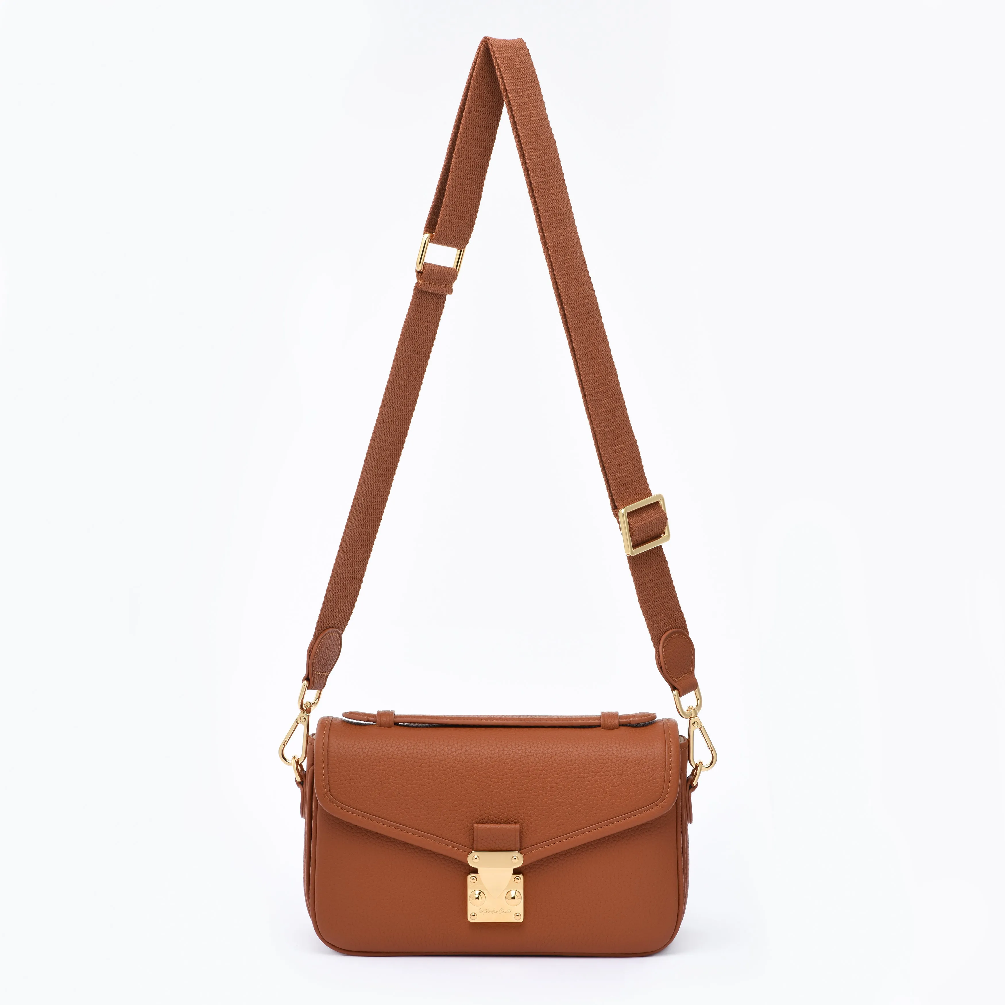 Brown Togo Leather - "Le Petit Paris15" Crossbody bag