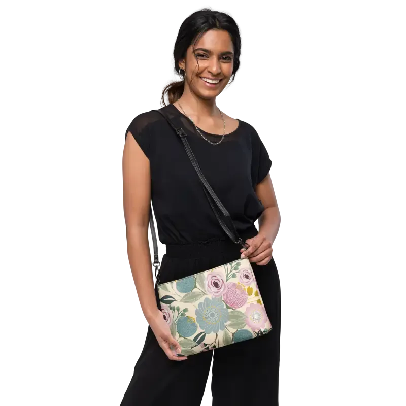 Chic Faux Leather Pastel Colors Crossbody Bag