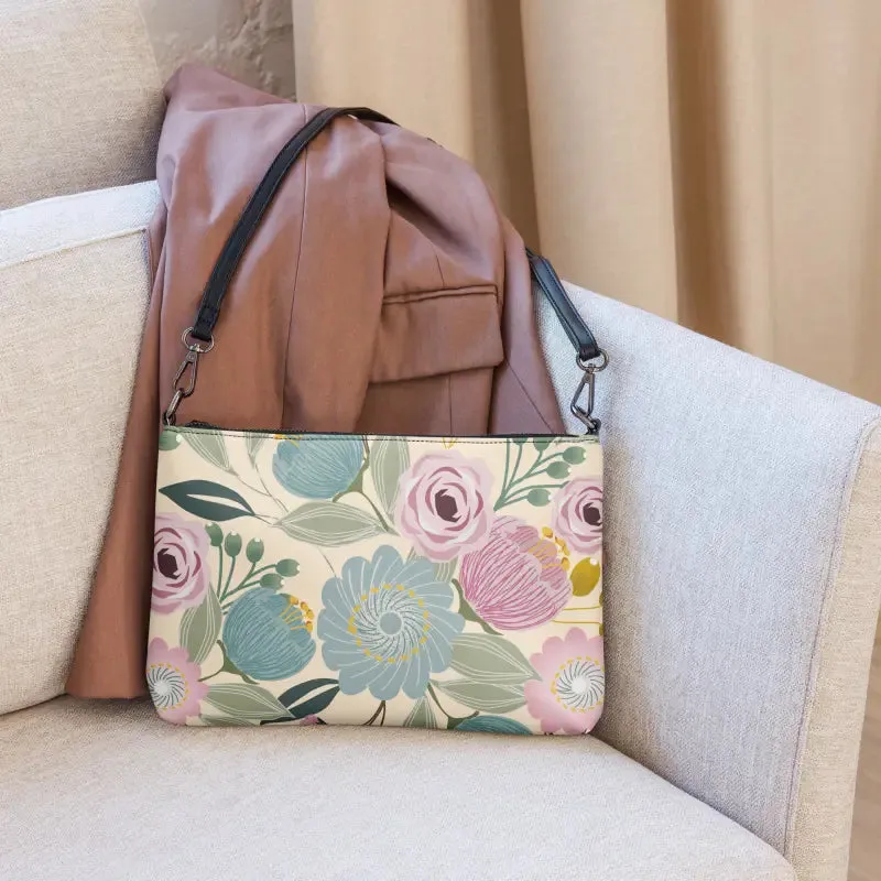 Chic Faux Leather Pastel Colors Crossbody Bag
