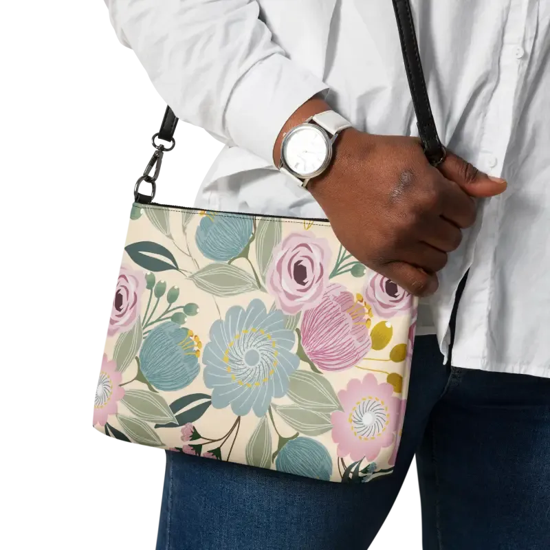 Chic Faux Leather Pastel Colors Crossbody Bag