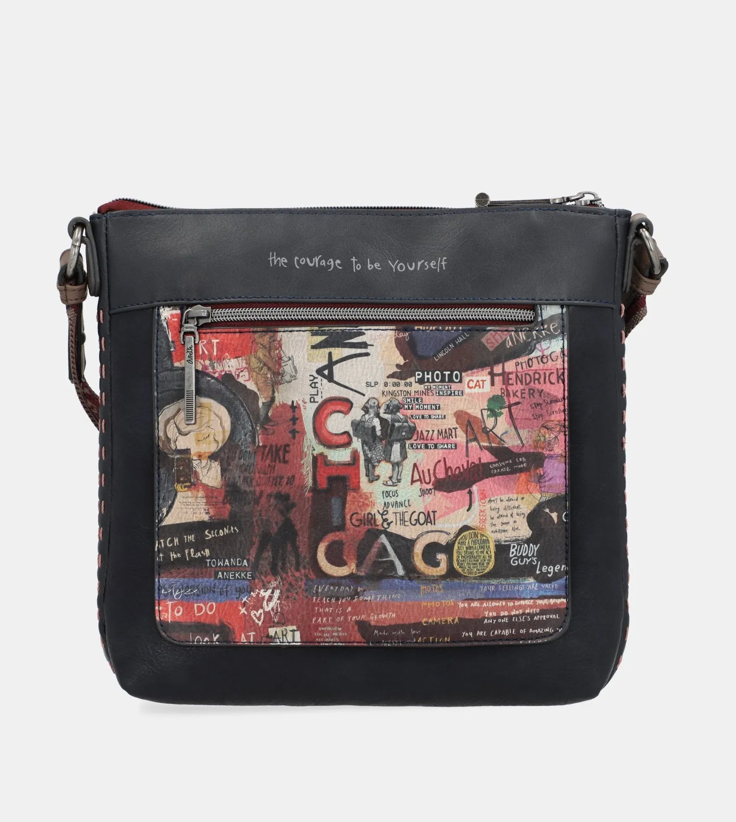 City Art crossbody bag with a pocket