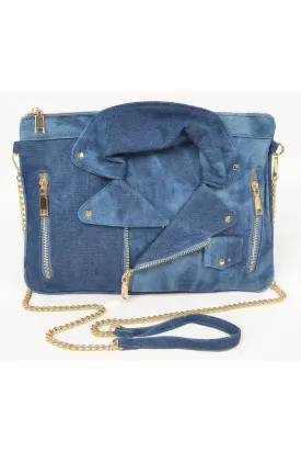 Denim Jacket Crossbody Clutch