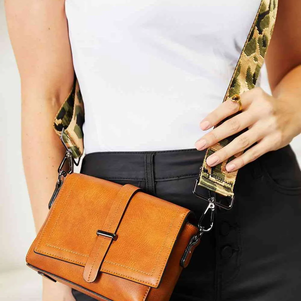 Determination | Leather Wide Strap Crossbody Bag