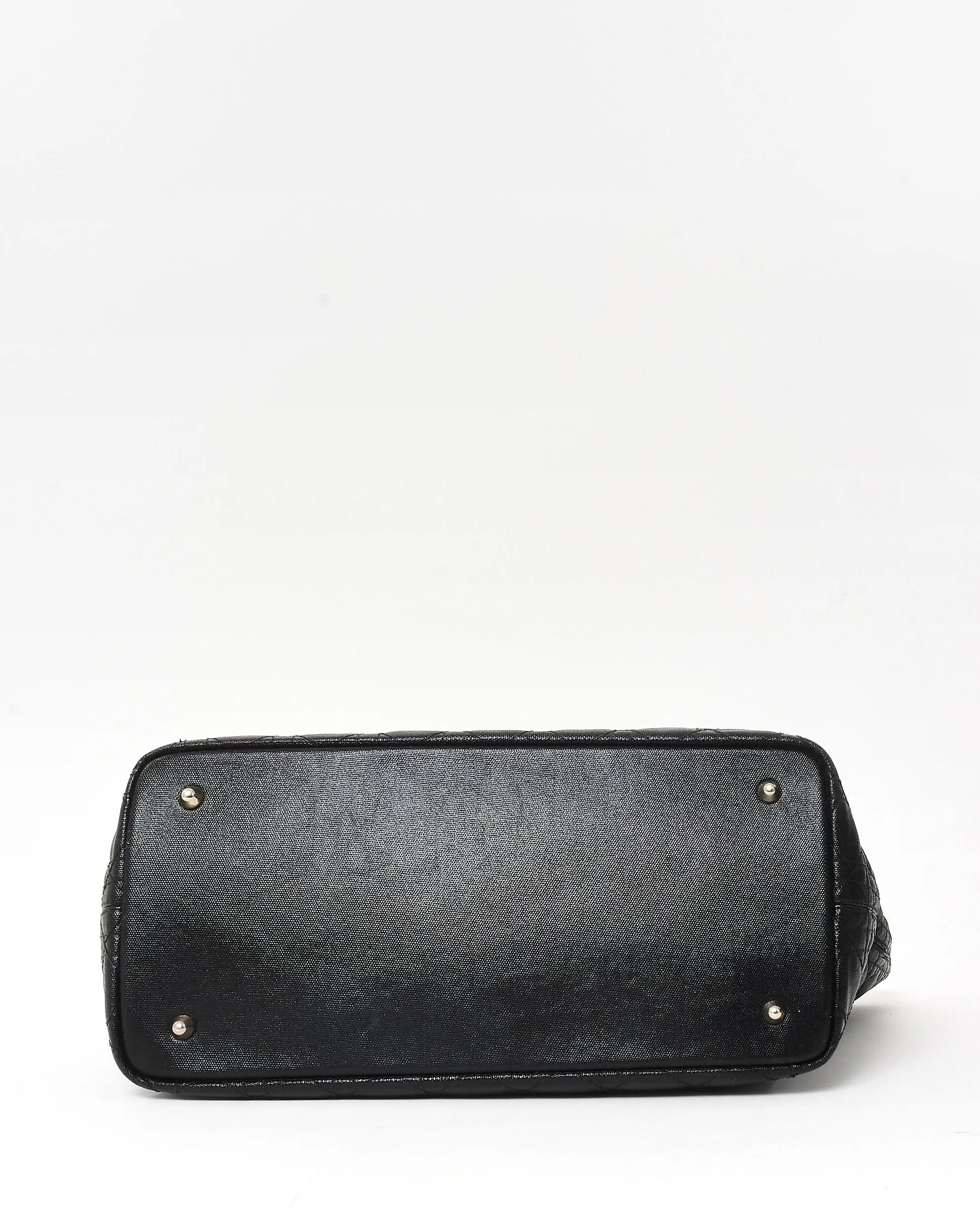 Dior Black Cannage Leather Panarea Tote Bag