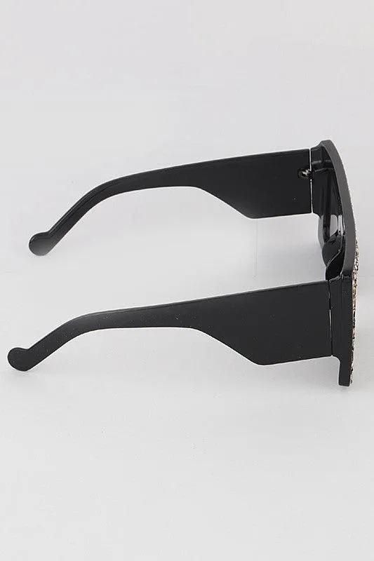 Druzy Plastic Square Sunglasses