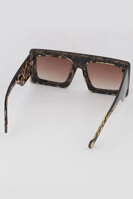 Druzy Plastic Square Sunglasses