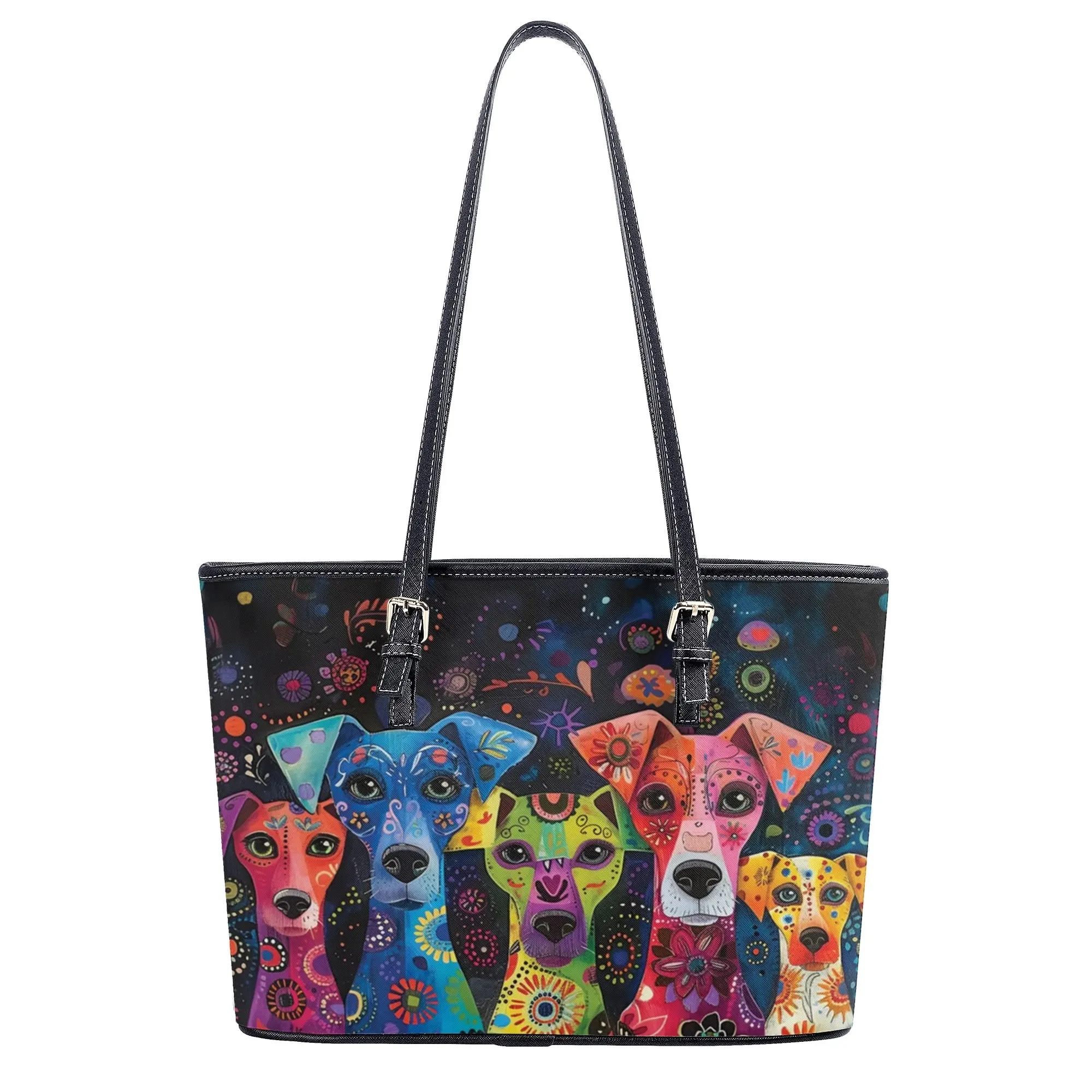 Exotic Whimsical Dog Art Durable Zipper Handbag
