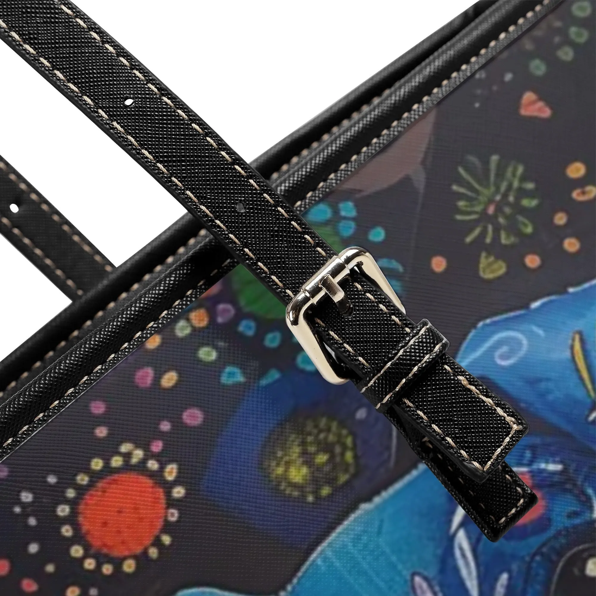 Exotic Whimsical Dog Art Durable Zipper Handbag