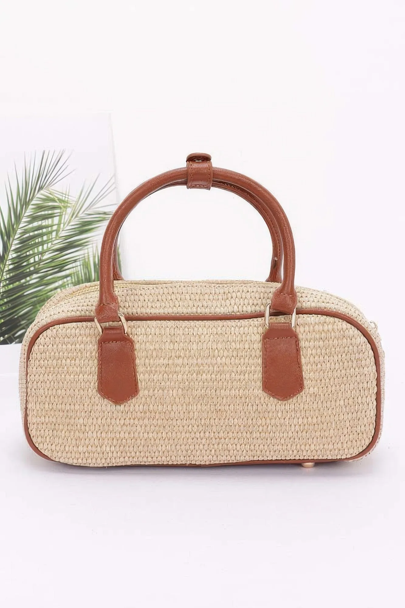 Faux Straw Handbag