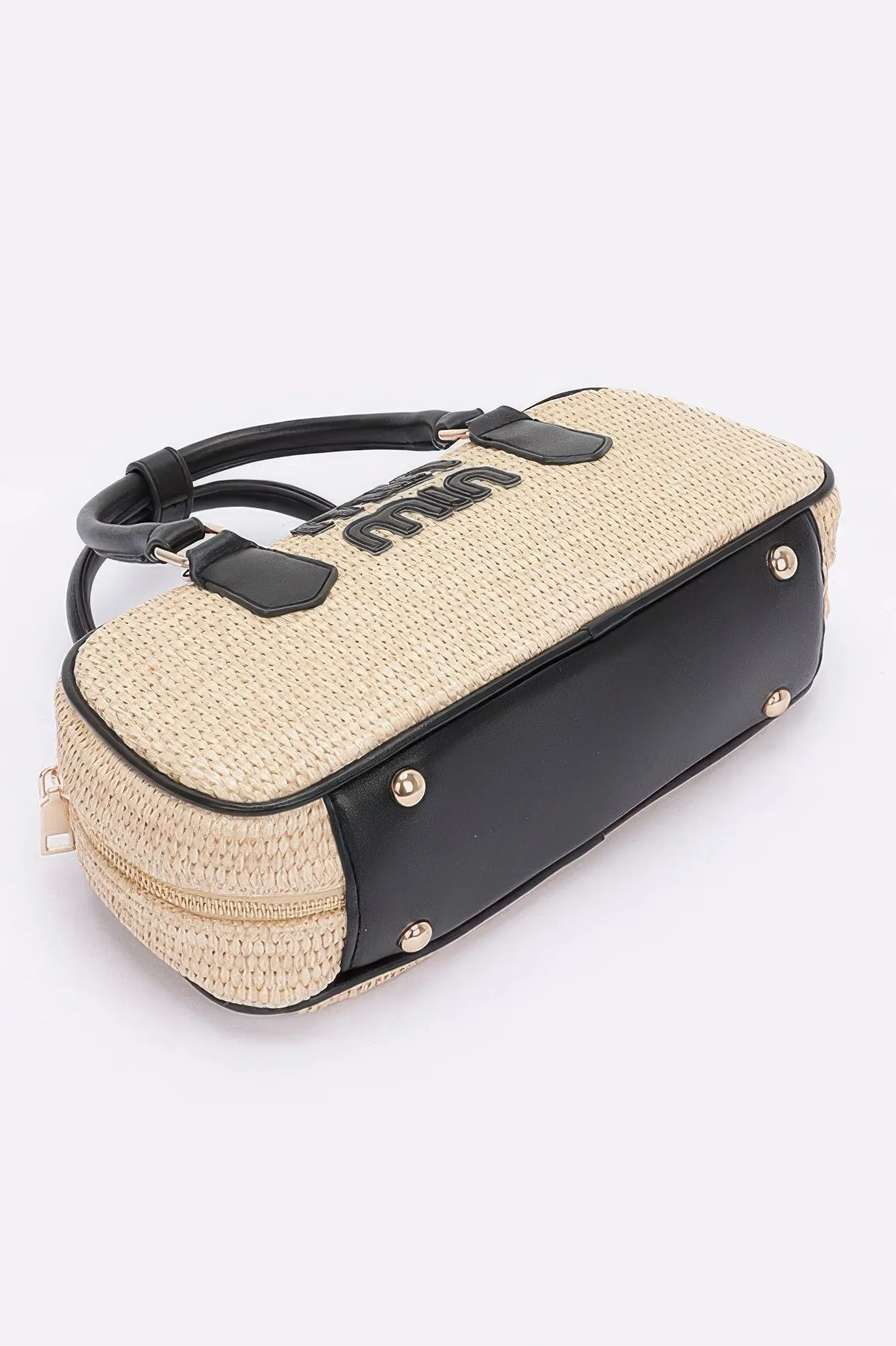 Faux Straw Handbag