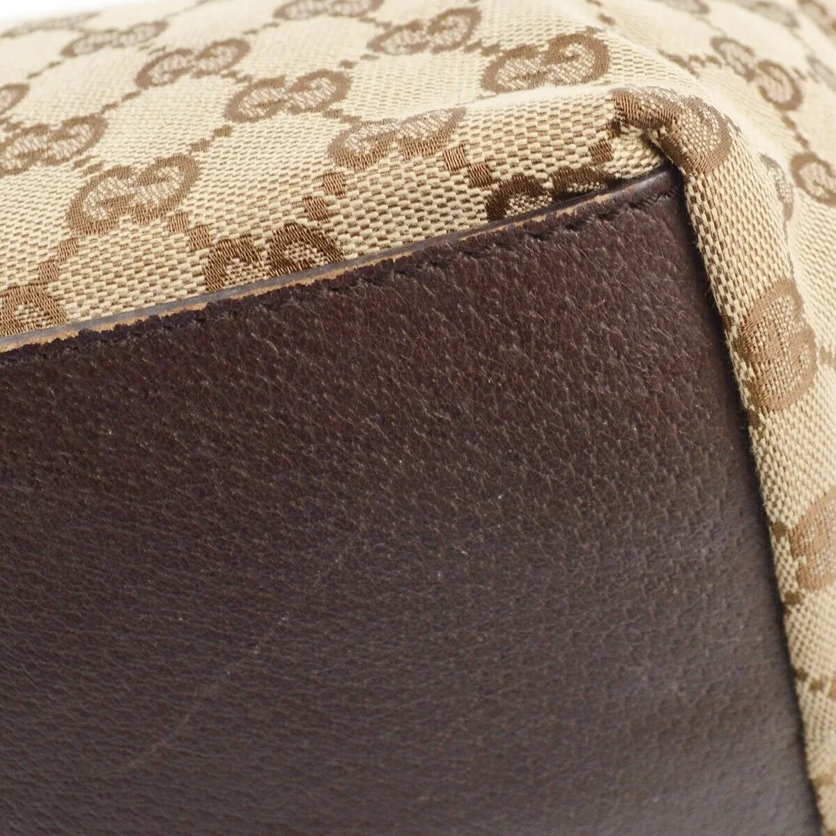 Gucci Beige Brown Sherry Gg Tote Handbag