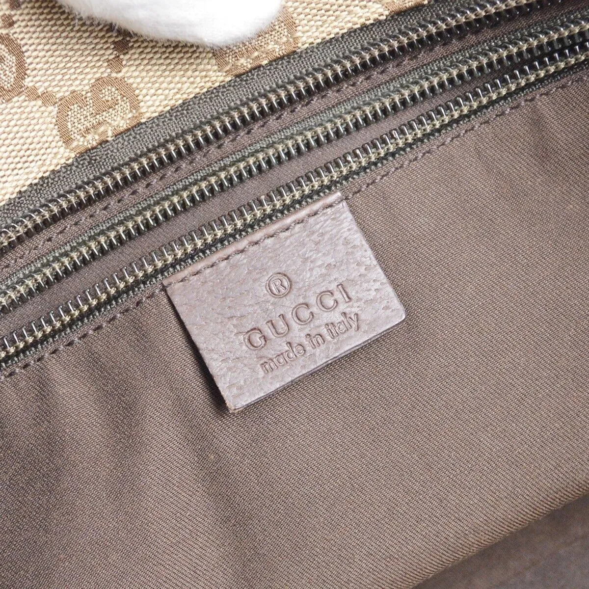 Gucci Beige Brown Sherry Gg Tote Handbag