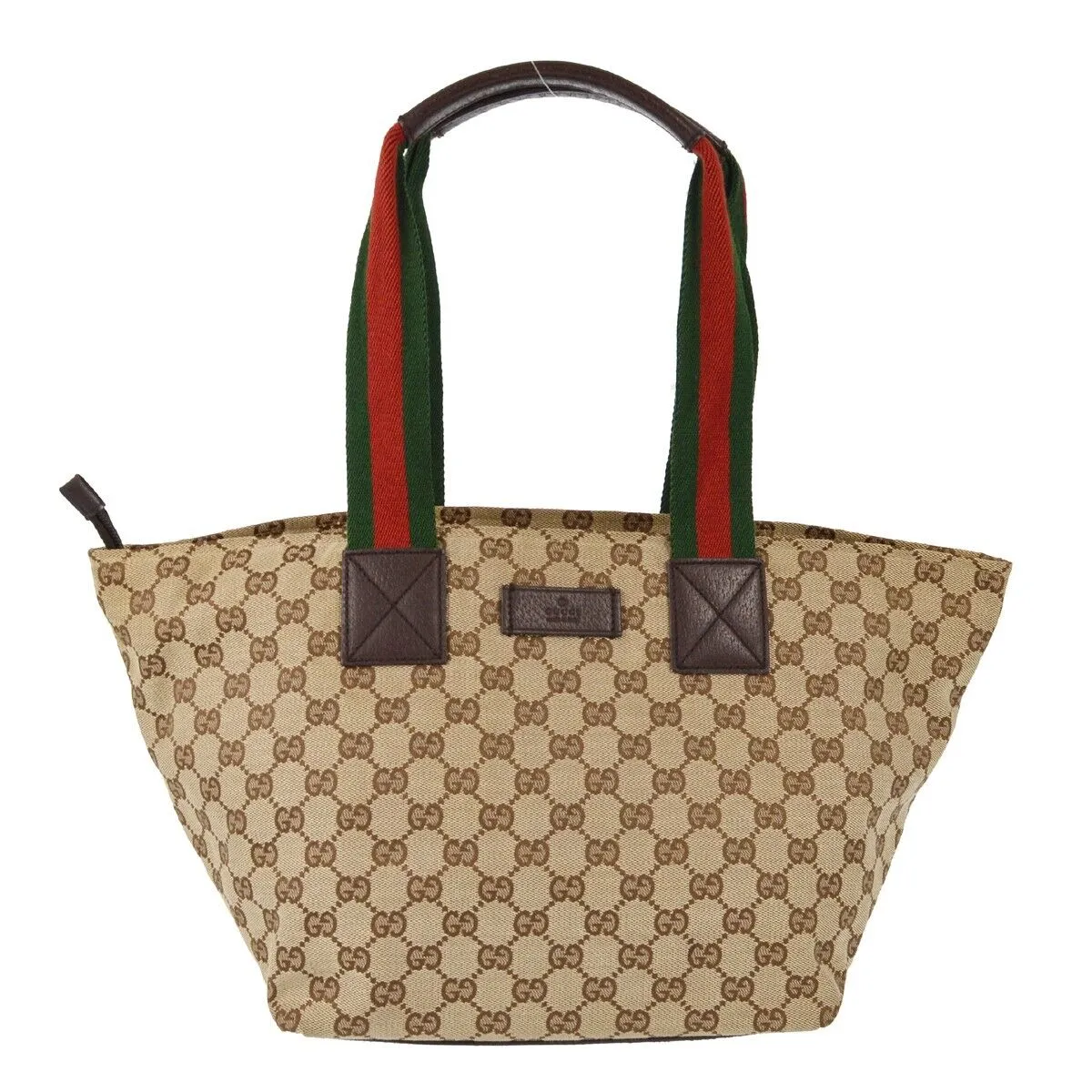 Gucci Beige Brown Sherry Gg Tote Handbag