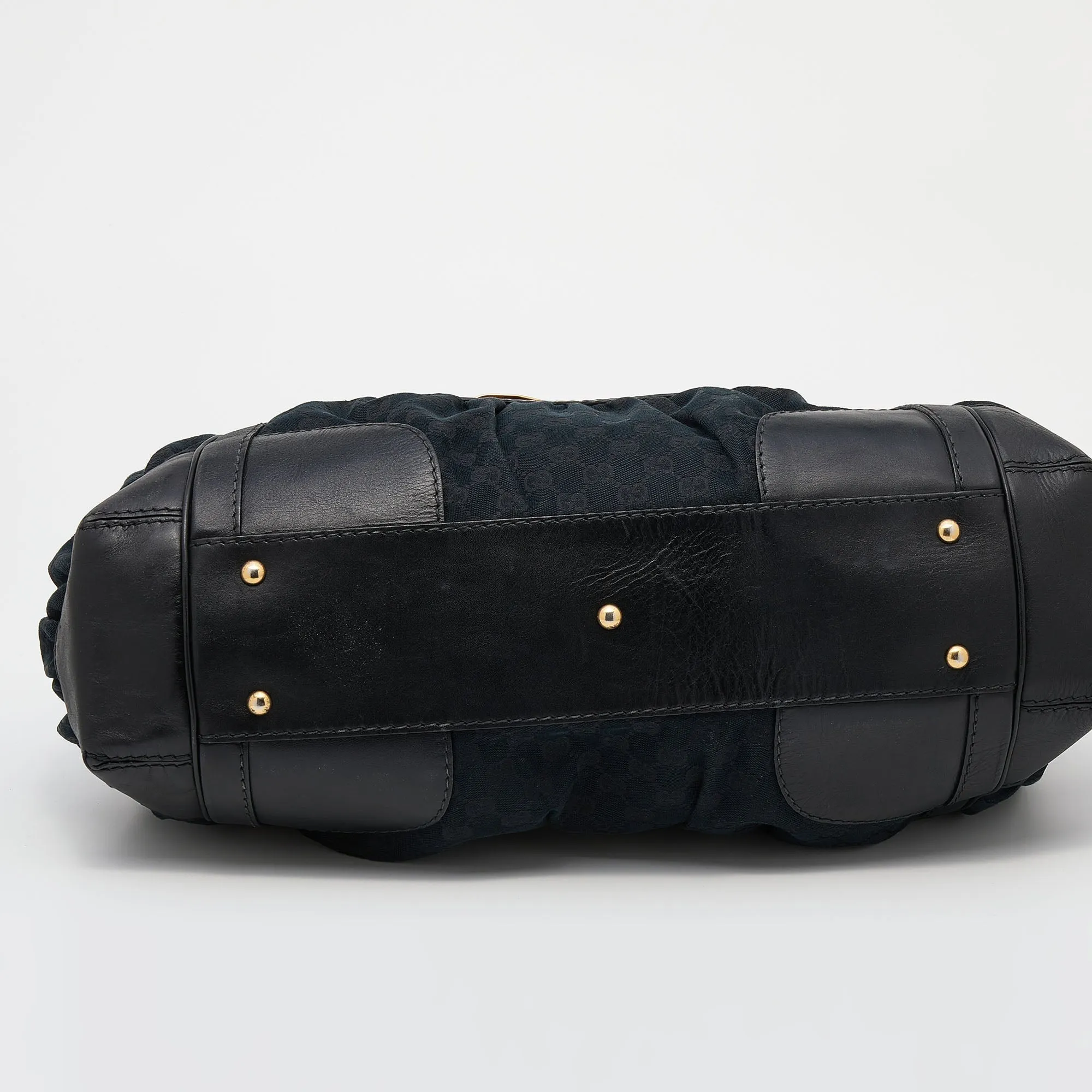 Gucci Black GG Canvas And Leather Large Queen Tote