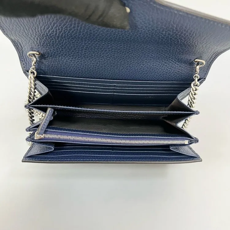 Gucci Dionysus Woc Rhinestone Blue Wallet on Chain