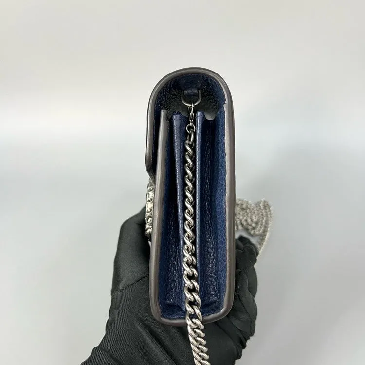Gucci Dionysus Woc Rhinestone Blue Wallet on Chain