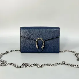 Gucci Dionysus Woc Rhinestone Blue Wallet on Chain