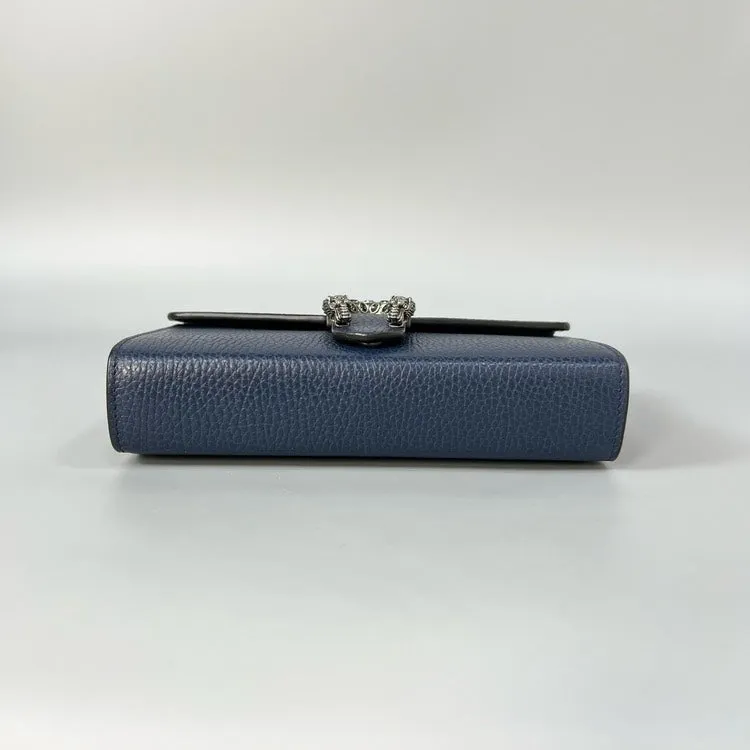Gucci Dionysus Woc Rhinestone Blue Wallet on Chain