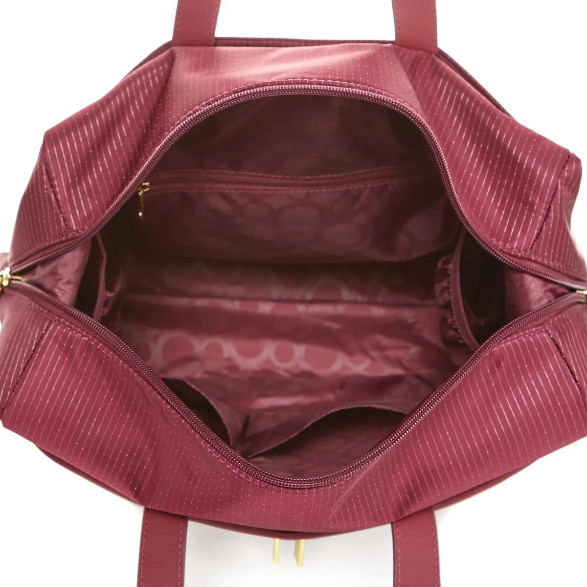 JOY Lightweight Nylon Tuff-Tech Luxury Pinstripe Tote