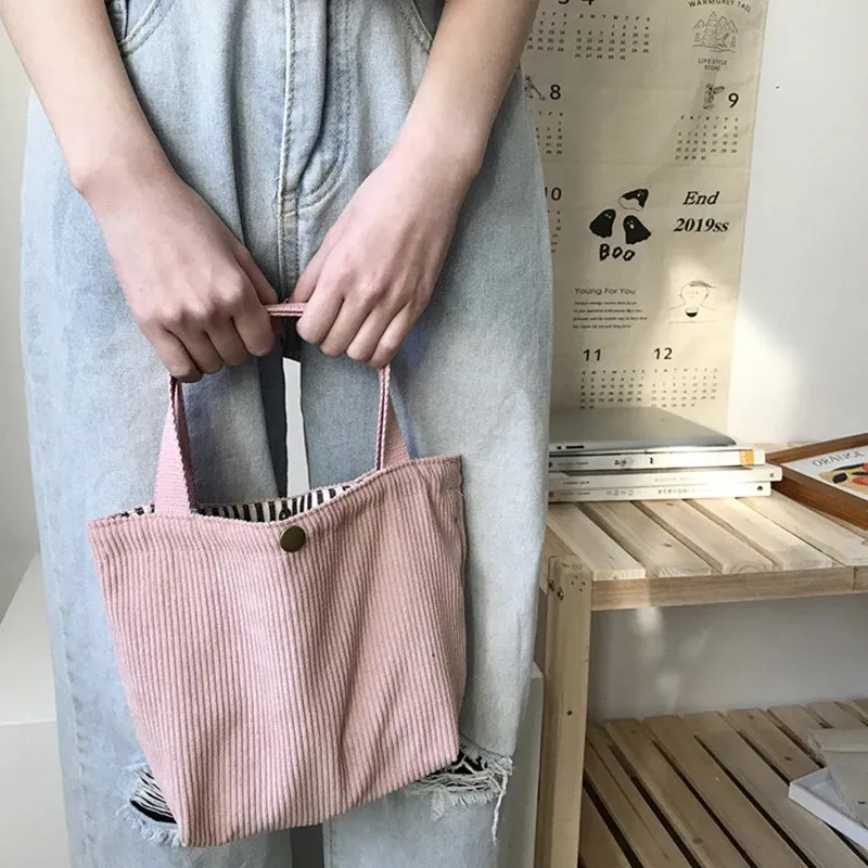 Lady Glams New Style Corduroy Small Square Handbag - Embrace Effortless Ins Fashion Trends