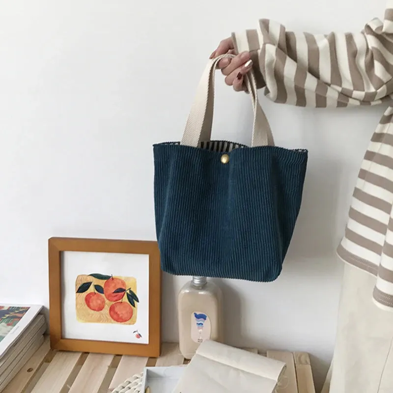 Lady Glams New Style Corduroy Small Square Handbag - Embrace Effortless Ins Fashion Trends