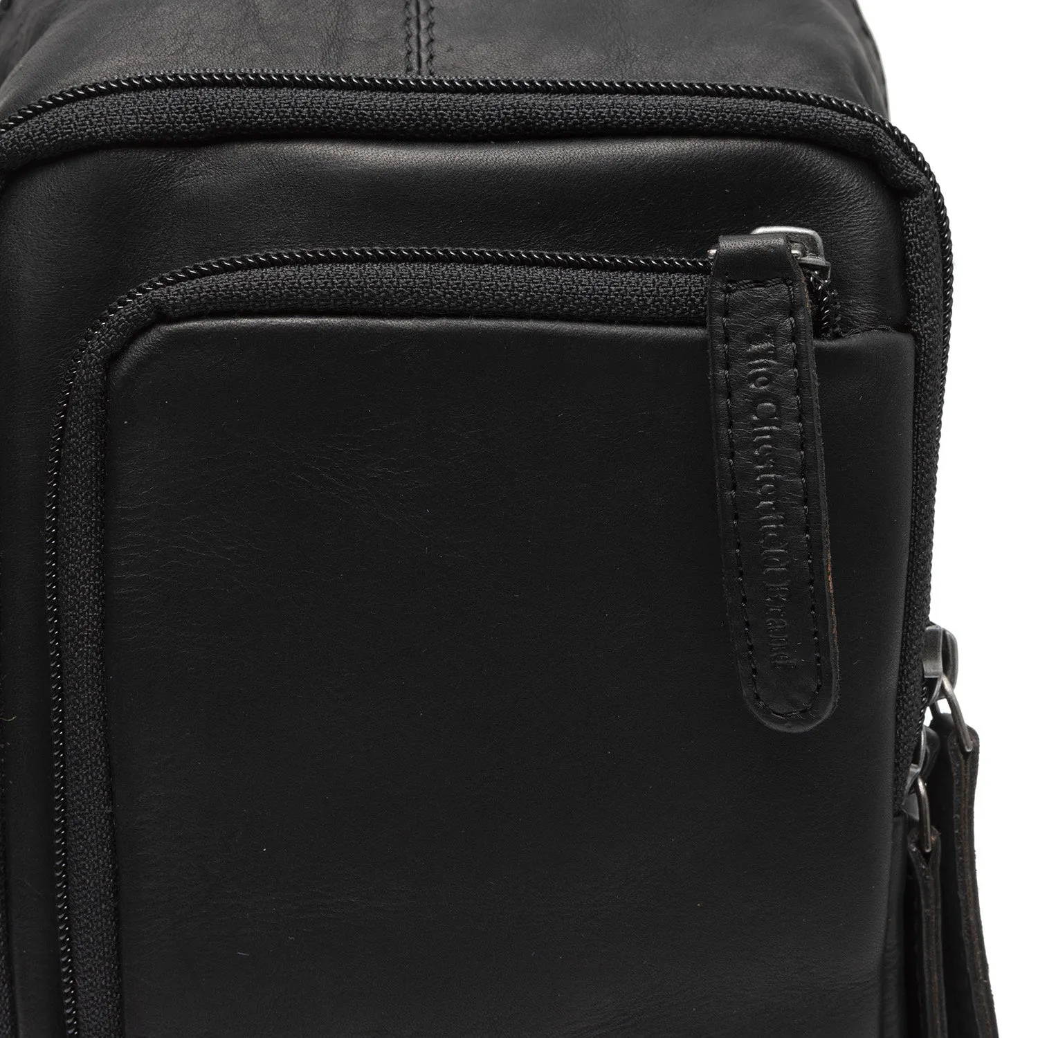 Leather Sling Bag Black Riga