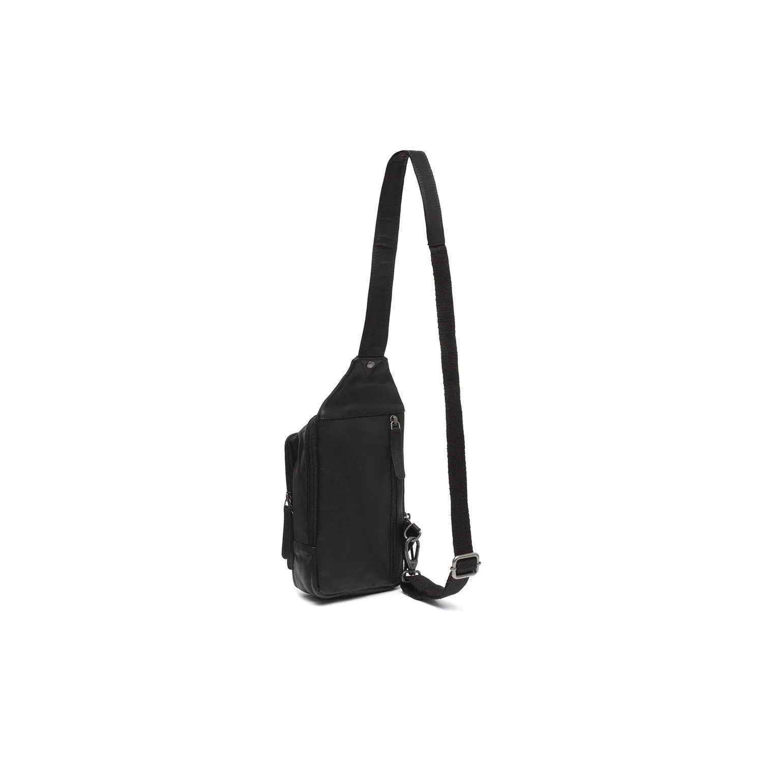Leather Sling Bag Black Riga