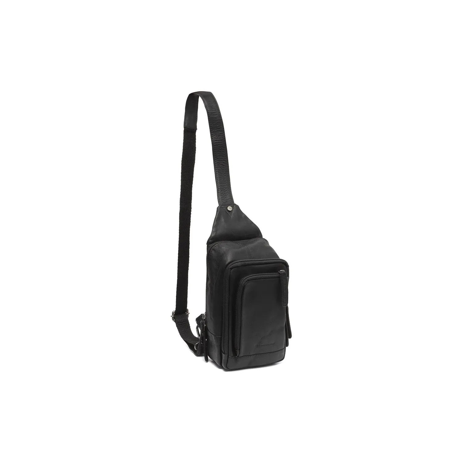 Leather Sling Bag Black Riga