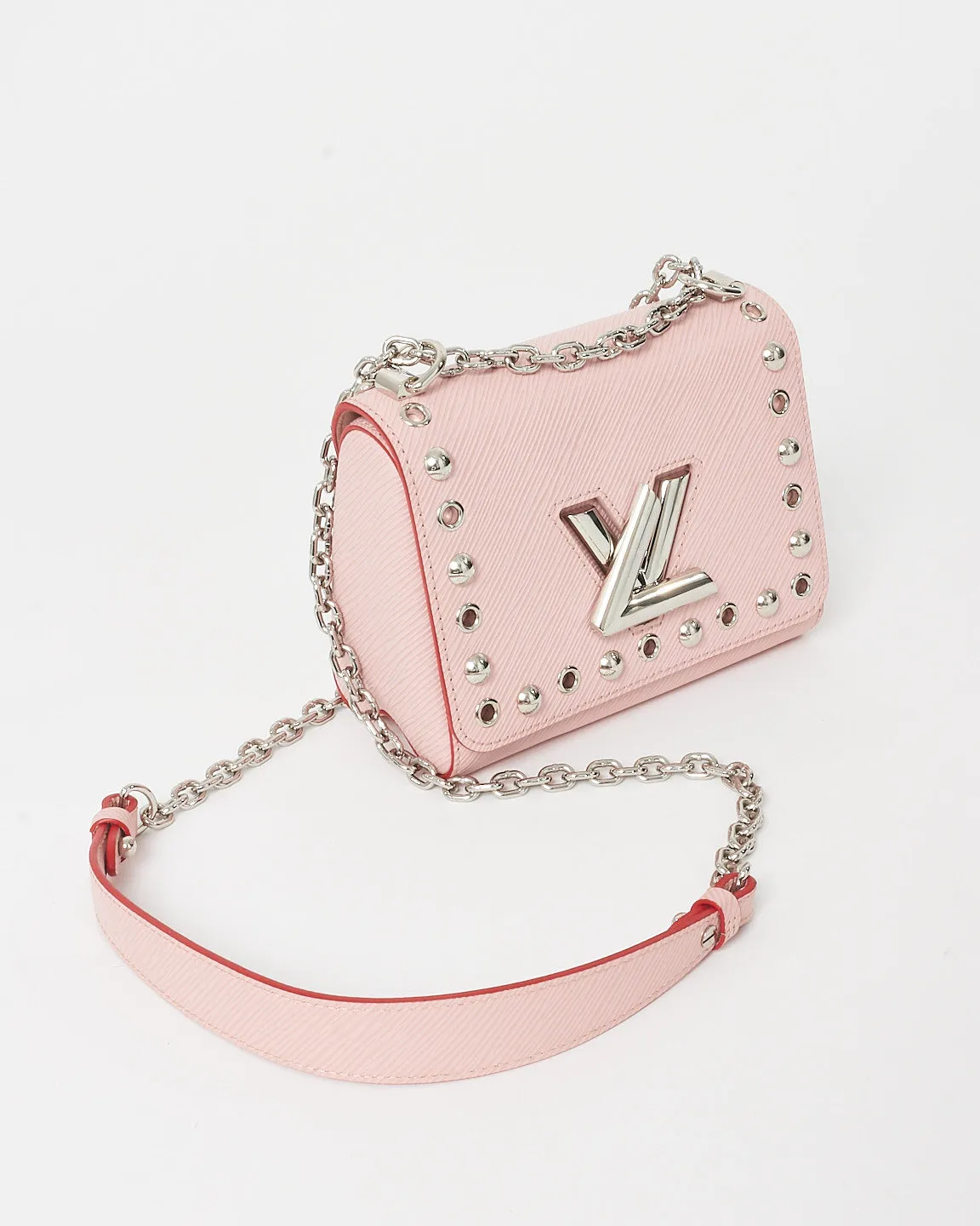 Louis Vuitton Pink Epi Leather Studded Twist Crossbody Bag