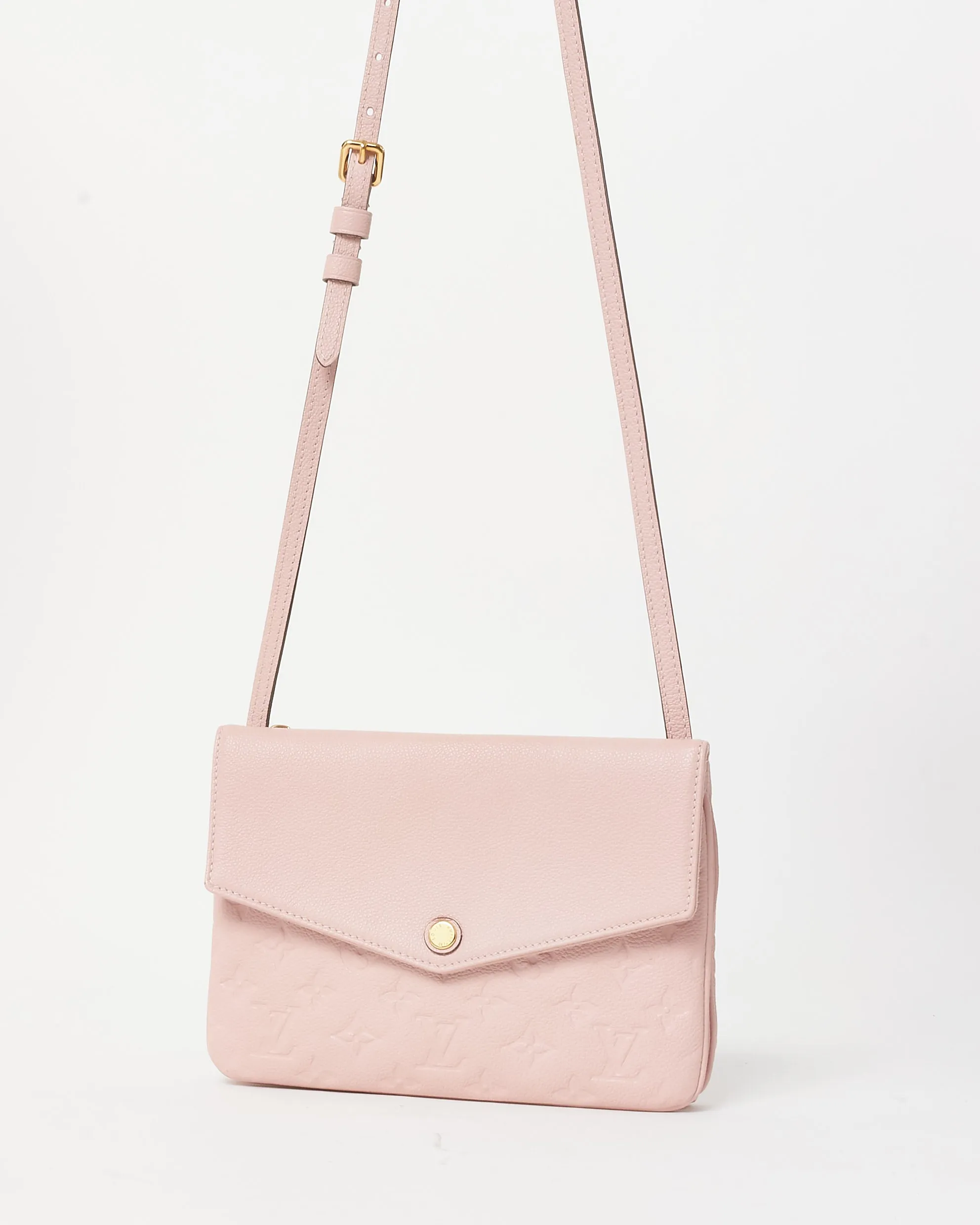 Louis Vuitton Pink (Rose Ballerine) Empreinte Leather Twice Crossbody Bag