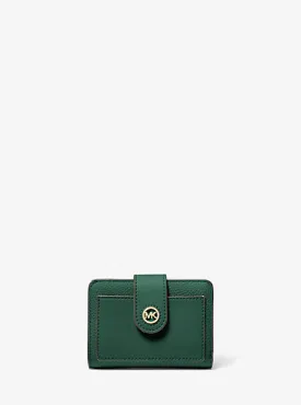 MK Mercer Small Leather Wallet - Green - Michael Kors