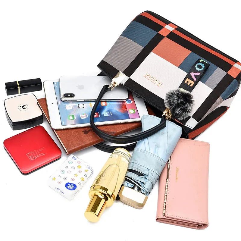 Modern Urbanity Colorblock Tote Handbags