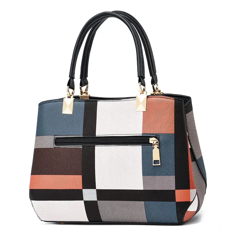 Modern Urbanity Colorblock Tote Handbags