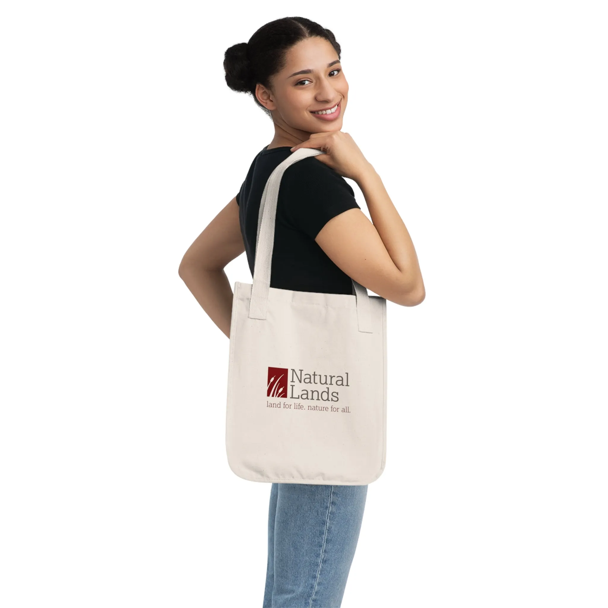 Natural Lands organic canvas tote bag