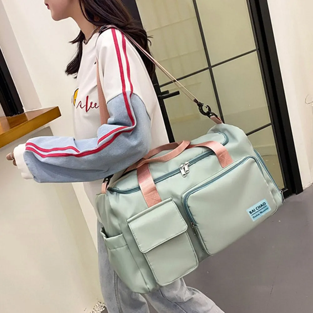 New Women Travel Bag Large Capacity Wet Dry Separation Yoga Gym Bag Waterproof Nylon Luggage Duffel Bag Fitness Sport Handbag