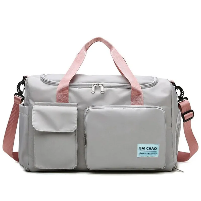 New Women Travel Bag Large Capacity Wet Dry Separation Yoga Gym Bag Waterproof Nylon Luggage Duffel Bag Fitness Sport Handbag