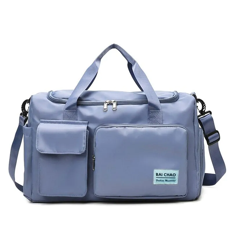 New Women Travel Bag Large Capacity Wet Dry Separation Yoga Gym Bag Waterproof Nylon Luggage Duffel Bag Fitness Sport Handbag