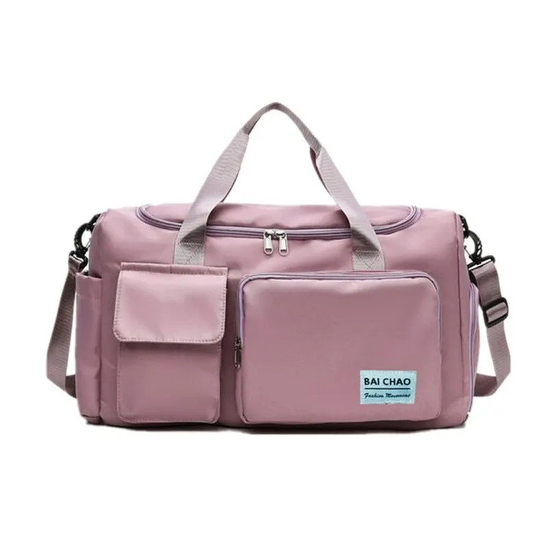 New Women Travel Bag Large Capacity Wet Dry Separation Yoga Gym Bag Waterproof Nylon Luggage Duffel Bag Fitness Sport Handbag