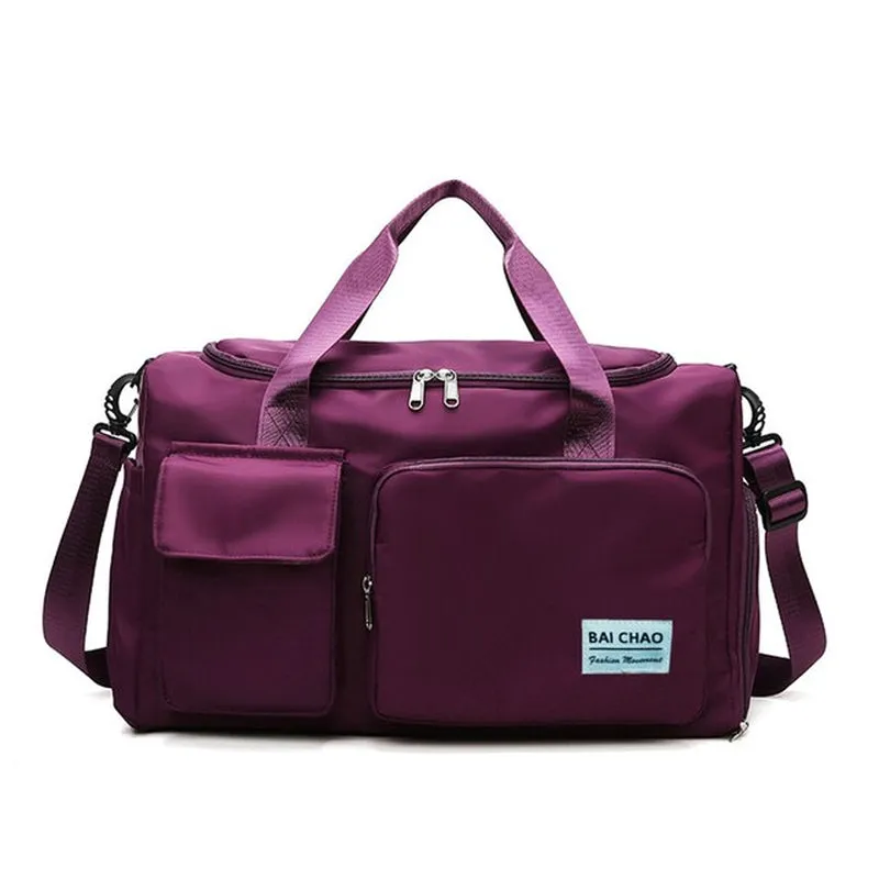 New Women Travel Bag Large Capacity Wet Dry Separation Yoga Gym Bag Waterproof Nylon Luggage Duffel Bag Fitness Sport Handbag
