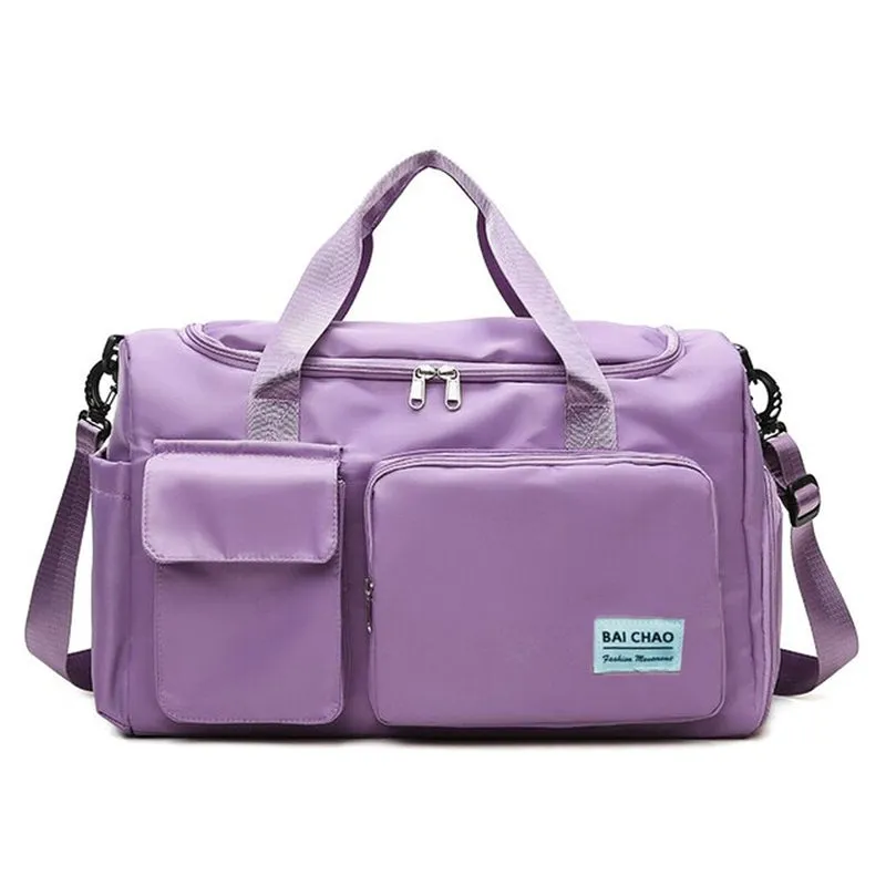 New Women Travel Bag Large Capacity Wet Dry Separation Yoga Gym Bag Waterproof Nylon Luggage Duffel Bag Fitness Sport Handbag